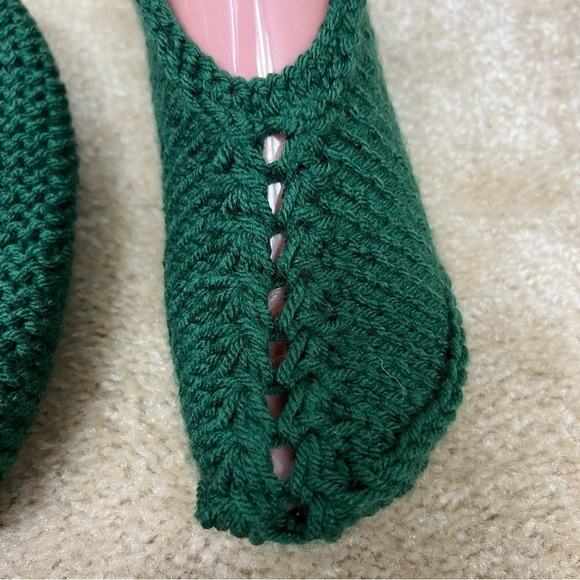 Handmade knit socks slide on ankle socks sz 6-7 - Picture 2 of 6